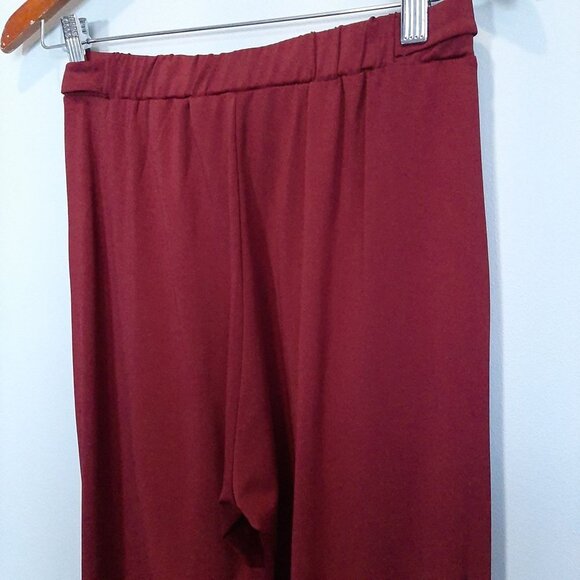 3/$20 Another Story Burgundy Ruched Ankle Pants Womens Size Small Red - Picture 11 of 13